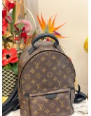 2019 LOUIS VUITTON PALM SPRINGS PM BACKPACK IN BROWN MONOGRAM CANVAS -FULL SET-