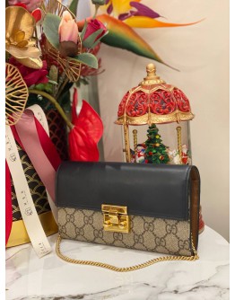 (LIKE NEW) GUCCI PADLOCK WALLET ON CHAIN - FULL SET- 