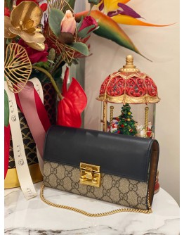 (LIKE NEW) GUCCI PADLOCK WALLET ON CHAIN - FULL SET- 