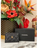 (LIKE NEW) CHANEL CAVIAR CLASSIC CARDHOLDER GHW -FULL SET-