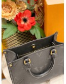 (LIKE NEW)LOUIS VUITTON MONOGRAM EMPREINTE ON THE GO PM BLACK WITH STRAP -FULL SET-