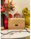 (LIKE NEW)CHANEL METALLIC REISSUE WALLET ON CHAIN GOLD