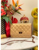 (LIKE NEW)CHANEL METALLIC REISSUE WALLET ON CHAIN GOLD