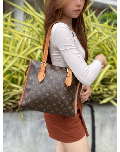 LOUIS VUITTON POPINCOURT HAUT BROWN MONOGRAM CANVAS SHOULDER BAG