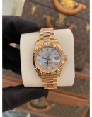 2003 ROLEX LADY DATEJUST FULL 18K 750 YELLOW GOLD DIAMOND DIAL REF 179175 26MM AUTOMATIC WATCH FULL SET