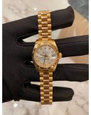 2003 ROLEX LADY DATEJUST FULL 18K 750 YELLOW GOLD DIAMOND DIAL REF 179175 26MM AUTOMATIC WATCH FULL SET