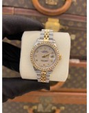 2002 ROLEX LADY DATEJUST REF 69173 HALF 18K 750 YELLOW GOLD DIAMOND BEZEL 26MM AUTOMATIC WATCH