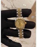 2002 ROLEX LADY DATEJUST 26 REF 69173 18K 750 YELLOW GOLD DIAMOND DIAL 26MM AUTOMATIC WATCH