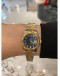 2015 ROLEX LADY-DATEJUST 26 REF 179173 HALF 18K 750 YELLOW GOLD BLUE DIAL 26MM AUTOMATIC WATCH FULL SET