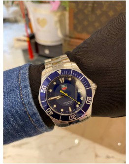 2015 TAG HEUER AQUARACER REF WAB1112 BLUE DIAL 40MM QUARTZ WATCH FULL SET