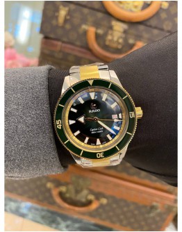 (BRAND NEW) 2024 RADO CAPTAIN COOK DARK GREEN DIAL RING REF R32138303 42MM AUTOMATIC WATCH FULL SET