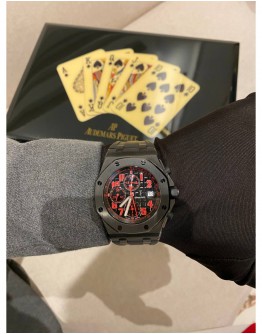 (UNUSED) 2015 AP AUDEMARS PIGUET ROYAL OAK OFFSHORE LAS VEGAS TRIP REF 26186SN RED DIAL LIMITED TO 500 PIECES WORLDWIDE 42MM AUTOMATIC WATCH FULL SET