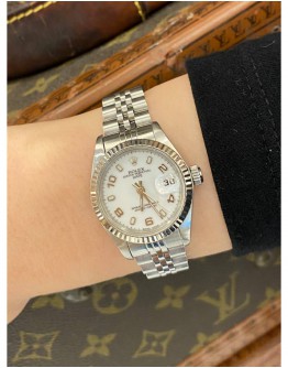 2003 ROLEX LADY DATEJUST REF 69173 WHITE NUMERALS DIAL 26MM AUTOMATIC WATCH