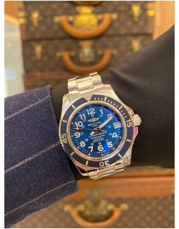 (LIKE NEW) 2022 BREITLING SUPEROCEAN II 36 REF A17312 BLUE DIAL 36MM AUTOMATIC WATCH FULL SET