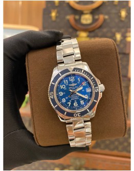 (LIKE NEW) 2022 BREITLING SUPEROCEAN II 36 REF A17312 BLUE DIAL 36MM AUTOMATIC WATCH FULL SET