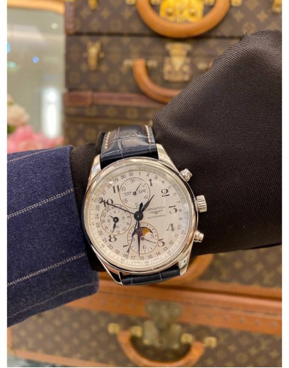 (LIKE NEW) 2018 LONGINES MASTER COLLECTION CHRONOGRAPH REF L2.773.4.78.3 42MM AUTOMATIC WATCH FULL SET