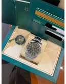 (BRAND NEW) 2017 ROLEX AIR KING OYSTER PERPETUAL 34 REF 114200 OLIVE GREEN DIAL 34MM AUTOMATIC WATCH FULL SET