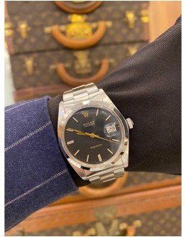 ROLEX OYSTERDATE PRECISION REF 6694 BLACK DIAL 34MM MANUAL WINDING WATCH FULL SET