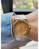 AP AUDEMARS PIGUET ROYAL OAK CHAMPIONSHIP REF 56175TT 18K 750 HALF YELLOW GOLD LIMITED TO 2,000 PIECES WORLDWIDE 33MM QUARTZ WATCH