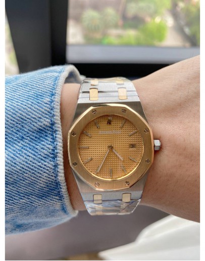 AP AUDEMARS PIGUET ROYAL OAK CHAMPIONSHIP REF 56175TT 18K 750 HALF YELLOW GOLD LIMITED TO 2,000 PIECES WORLDWIDE 33MM QUARTZ WATCH