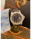(LIKE NEW) 2019 ROLEX YACHT MASTER REF 116622 ICE GREY DIAL 40MM AUTOMATIC WATCH FULL SET