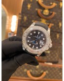 (LIKE NEW) 2019 ROLEX YACHT MASTER REF 116622 ICE GREY DIAL 40MM AUTOMATIC WATCH FULL SET