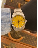 (LIKE NEW) 2021 ROLEX OYSTER PERPETUAL 41 REF 124300 AFTER YELLOW DIAL 41MM AUTOMATIC WATCH FULL SET