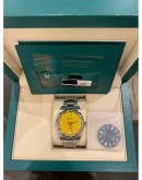 (LIKE NEW) 2021 ROLEX OYSTER PERPETUAL 41 REF 124300 AFTER YELLOW DIAL 41MM AUTOMATIC WATCH FULL SET