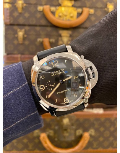 2017 PANERAI LUMINOR MARINA REF OP6816 BLACK DIAL 44MM AUTOMATIC WATCH