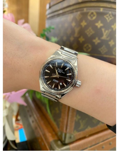 2019 BALL FIREMAN VICTORY LADIES REF NL2098C BLACK DIAL 31MM AUTOMATIC WATCH