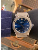 2021 HUBLOT CLASSIC FUSION BLUE REF 511.NX.7170.LR 45MM AUTOMATIC WATCH