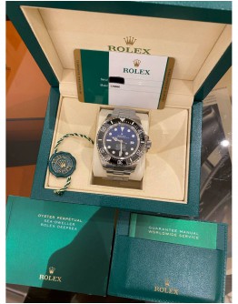 2018 ROLEX SEA-DWELLER DEEPSEA REF 126660 GRADIENT BLUE DIAL 44MM AUTOMATIC WATCH FULL SET