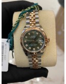 2021 ROLEX LADY DATEJUST REF 279171 AVOCADO GREEN DIAMOND DIAL GODDNESS 28MM AUTOMATIC WATCH FULL SET