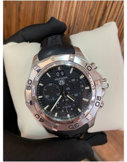 2013 TAG HEUER AQUARACER CHRONOGRAPH REF CAF101E BLACK DIAL 43MM QUARTZ WATCH FULL SET