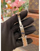 (UNUSED) 2022 ROLEX LADY DATEJUST REF 279171 HALF 18K 750 ROSE GOLD CHOCOLATE STAR DIAMOND DIAL 28MM AUTOMATIC WATCH FULL SET