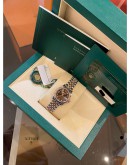 (UNUSED) 2022 ROLEX LADY DATEJUST REF 279171 HALF 18K 750 ROSE GOLD CHOCOLATE STAR DIAMOND DIAL 28MM AUTOMATIC WATCH FULL SET