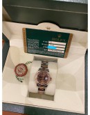 ROLEX OYSTER PERPETUAL LADY DATEJUST HALF 18K 750 ROSE GOLD DIAMOND DIAL REF179161 WATCH YEAR 2016 FULL SET