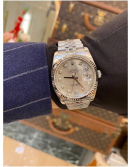 ROLEX DATEJUST REF 116234 DIAMOND MOTHER OF PEARL DIAL 36MM AUTOMATIC YEAR 2013 WATCH FULL SET