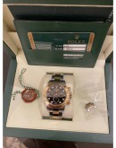 2015 ROLEX DAYTONA REF 116523 BLACK DIAMOND DIAL HALF 18K 750 YELLOW GOLD 40MM AUTOMATIC WATCH FULL SET