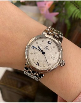 (UNUSED) 2019 TUDOR CLAIR DE ROSE DIAMOND DIAL REF 35800 34MM AUTOMATIC WATCH FULL SET