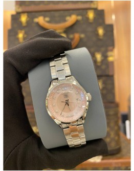 2013 TAG HEUER CARRERA LADY PINK MOTHER OF PEARL DIAMOND DIAL REF WV1417 27MM QUARTZ WATCH FULL SET