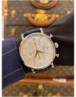 (BRAND NEW) 2021 IWC PORTOFINO CHRONOGRAPH REF IW391031 WHITE DIAL 42MM AUTOMATIC WATCH FULL SET