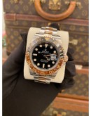 (LIKE NEW) 2018 ROLEX GMT-MASTER II ROOTBEER REF 126711CHNR HALF 18K 750 ROSE GOLD 40MM AUTOMATIC WATCH FULL SET