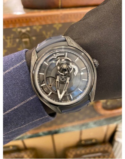 (BRAND NEW) 2022 ULYSSE NARDIN FREAK X CARBONIUM TOURBILLON REF 2303-270/CARB BLACK DIAL 43MM AUTOMATIC WATCH FULL SET