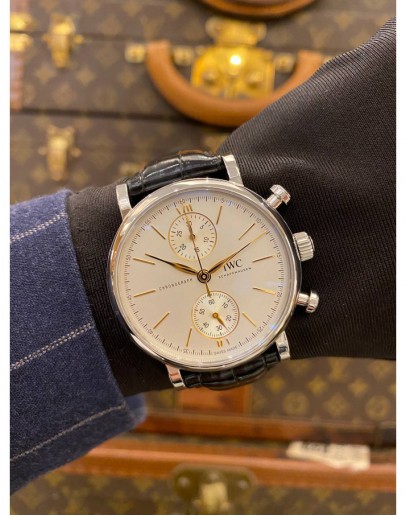 (BRAND NEW) 2022 IWC PORTOFINO CHRONOGRAPH REF IW391406 WHITE DIAL 39MM AUTOMATIC WATCH FULL SET