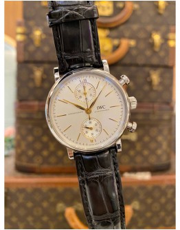 (BRAND NEW) 2022 IWC PORTOFINO CHRONOGRAPH REF IW391406 WHITE DIAL 39MM AUTOMATIC WATCH FULL SET