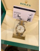 ROLEX DATEJUST 36 REF 16013 HALF 18K 750 YELLOW GOLD WHITE DIAMOND DIAL 36MM AUTOMATIC WATCH