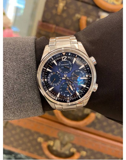 (BRAND NEW) 2023 JAEGER-LECOULTRE POLARIS PERPETUAL CALENDAR REF Q9088180 MOON FACE GRADIENT BLUE DIAL 42MM AUTOMATIC WATCH FULL SET