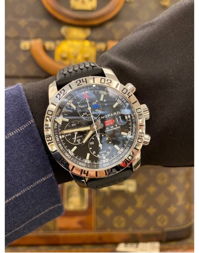 2013 CHOPARD MILLE MIGLIA GMT CHRONOMETER REF 168992-3001 BLACK DIAL 42MM AUTOMATIC WATCH FULL SET
