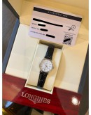 LONGINES RELOJ MUJER PRESENCE REF L4.220.4 ROMAN NUMERALS WHITE DIAL 23MM QUARTZ WATCH